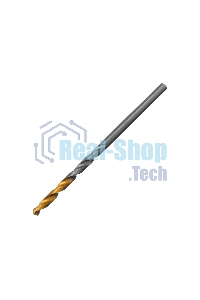 Сверло спиральное по металлу Denzel 2,5 x 57мм, Р6М5, Golden Tip, 2 шт.