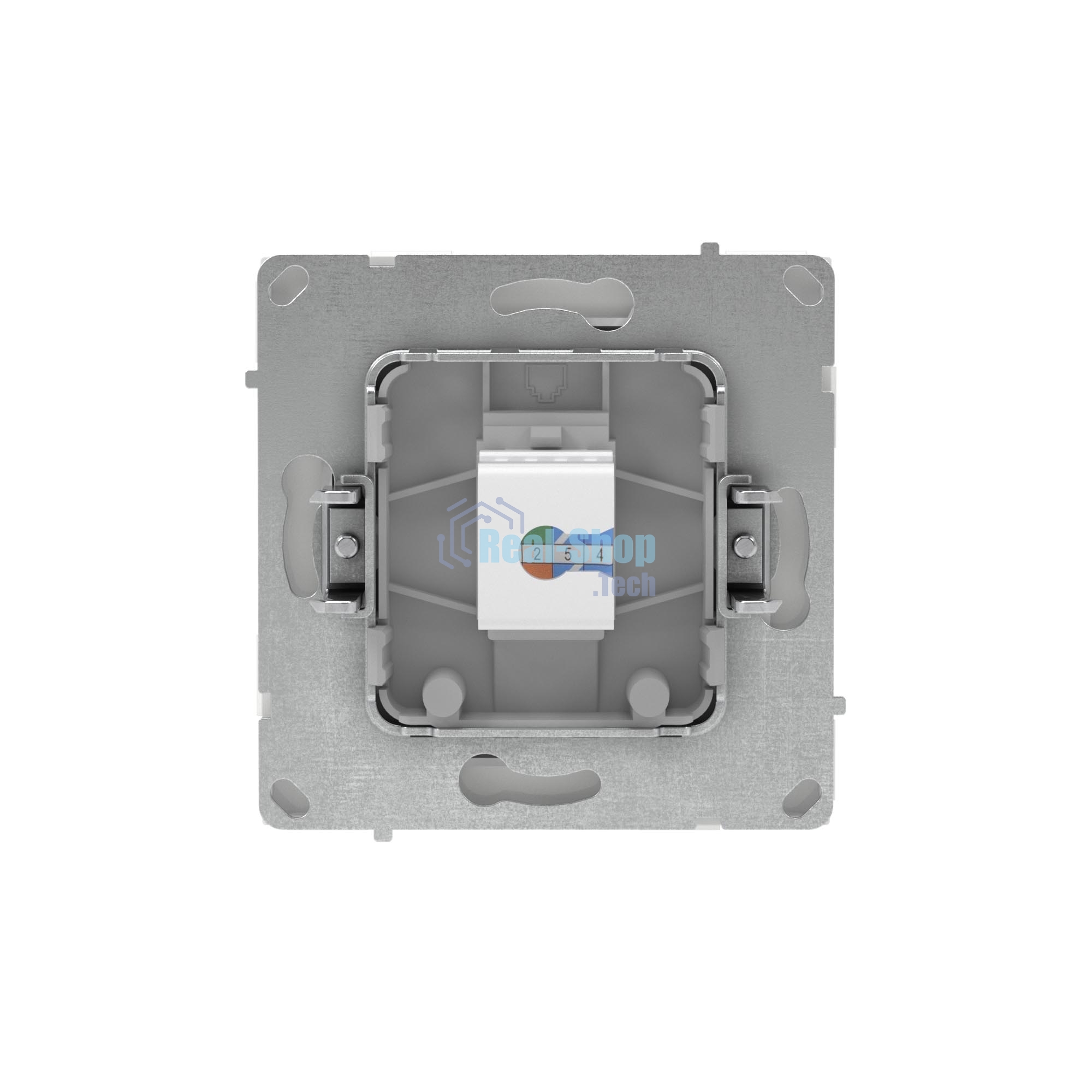 Компьютерная розетка RJ-45 без шторки, кат.5е одинарная, белый песок