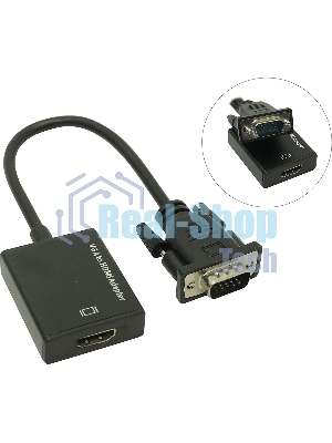 Конвертер Espada VGA + 3,5мм audio jack to HDMI, HCV0201 (44083)