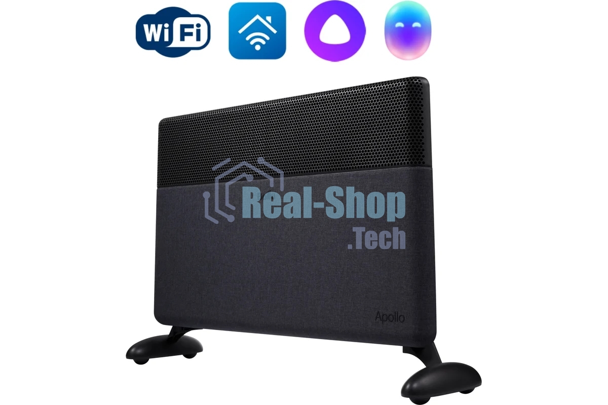 Конвектор Ballu Apollo digital INVERTER Space Black BEC/ATI-1502 черный, 1500 Вт, 20 м2, термостат, дисплей, WiFi