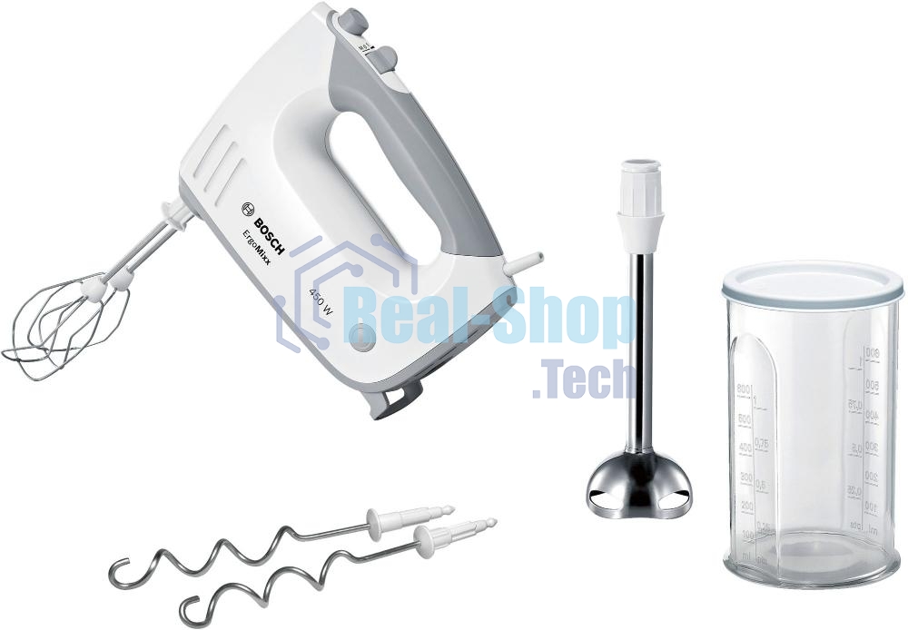 Миксер ручной Bosch MFQ36470 450 Вт, белый