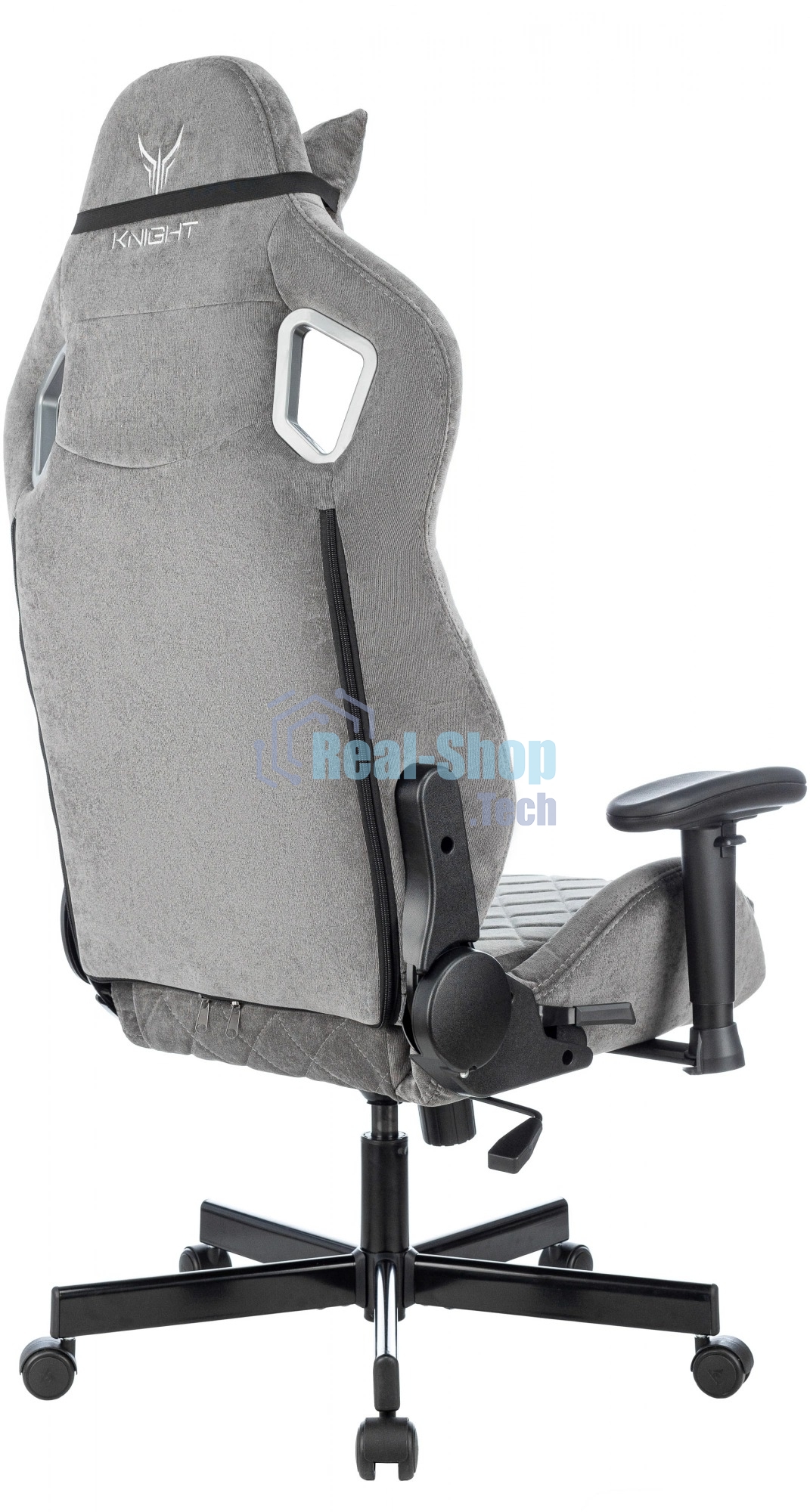 Кресло игровое Knight Outrider серый Light-19 крестов. металл