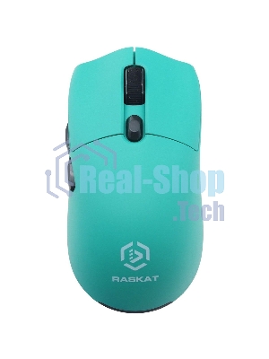 Мышь беспроводная/проводная Raskat MG006TR зеленый, 26000 dpi, радиоканал, Bluetooth, USB, кнопки - 6