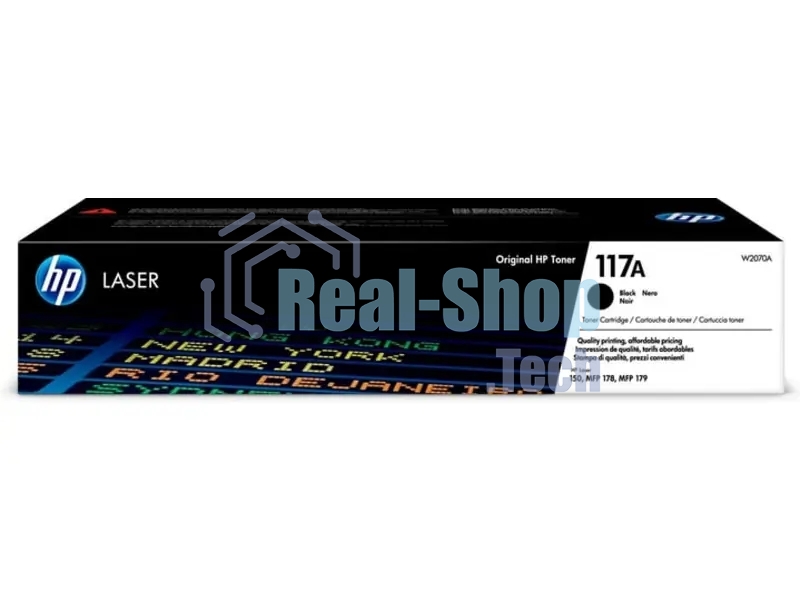 Картридж лазерный Colouring CG-W2070A (№117A) черный (1000 копий) для принтеров HP Color Laser 150nw/150a/178nw/179fnw