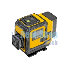 Лазерный уровень мультипризменный Denzel DLV-360-3T, 30 м, зеленый луч, Li-Ion 2,4 Aч, штатив