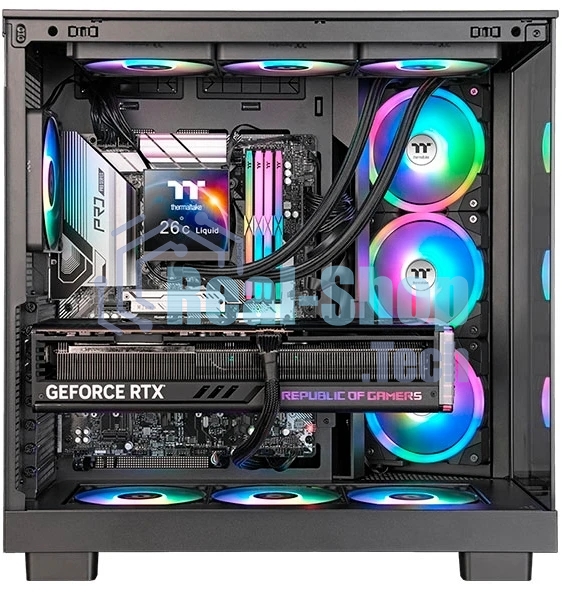 Система жидкостного охлаждения Thermaltake MAGFloe 360 Ultra ARGB Soc-AM5/AM4/1200/1700/1851 черный 4-pin 30.6dB Al+Cu LCD Ret (CL-W432-PL12SW-A)