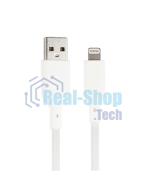 Кабель QUMO, MFI С48, USB-A на Apple 8 pin, силиконовый, 1м, 2,4A, 5V, 12W (белый)