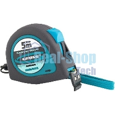 Рулетка GROSS 31102 ''ergonomisch'' 5м x 19мм магнитный обрезиненный зацеп