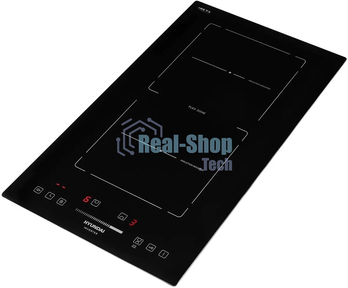 Индукционная варочная панель Hyundai HHI 3755 BG независимая, черный