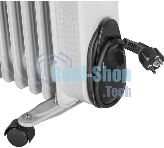 Обогреватель масляный Ресанта ОМПТ- 5Н (5 секций), белый, 1000 Вт, 10 м2, термостат 67/3/2