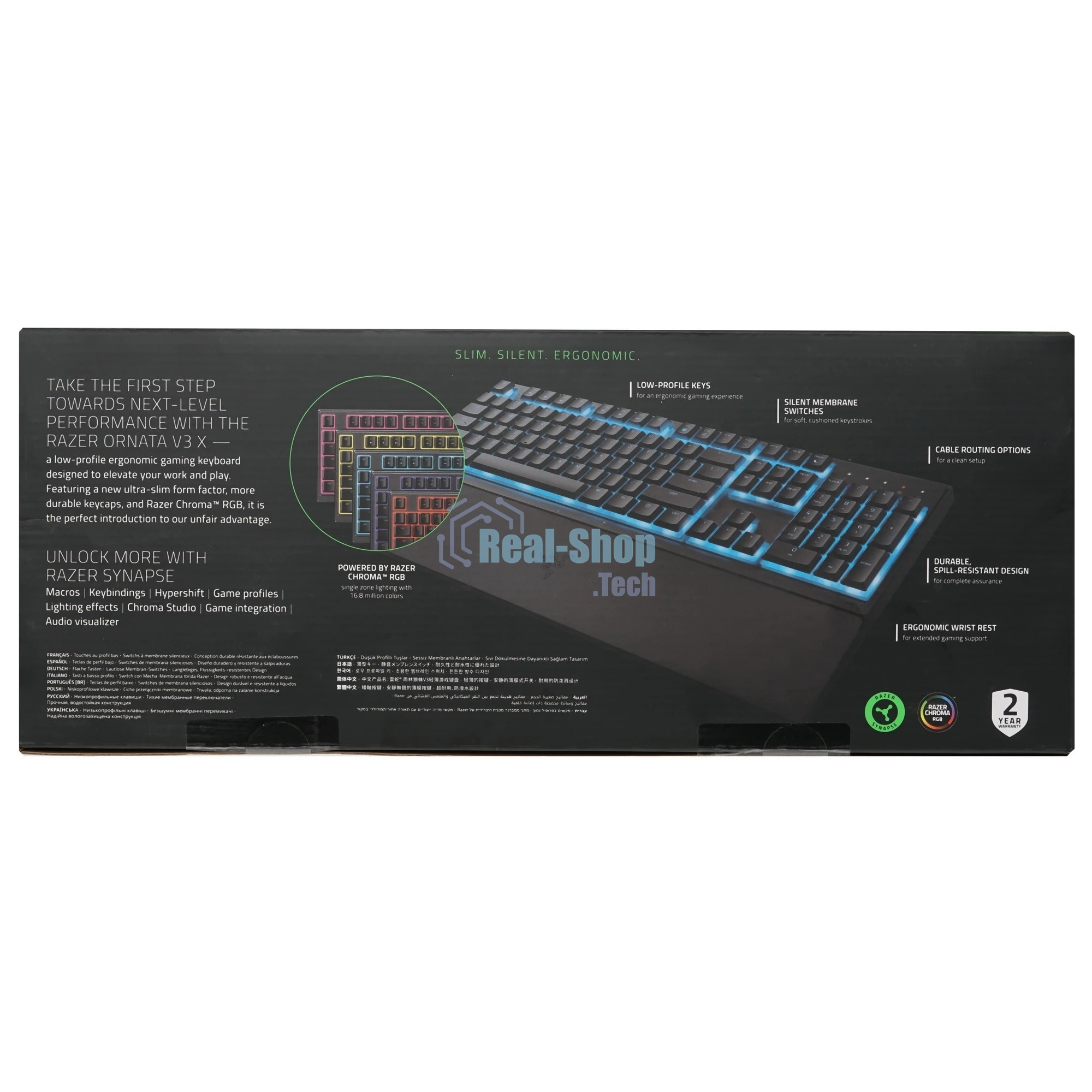 Клавиатура проводная игровая Razer Ornata V3 X - Russian Layout