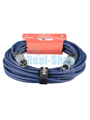 Кабель микрофонный FORCE FMC-05/10 BLXLR (M) - XLR (F), высококачественный балансный, малошумящий с проводниками из безкислородной меди OFC, диаметр 6 мм, профессиональные металлические разъемы, длина 10 м, цвет синий