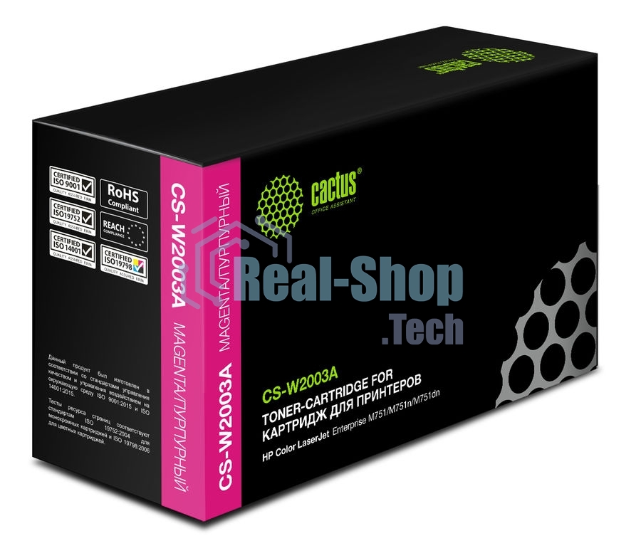 Картридж лазерный Cactus CS-W2003A пурпурный (6000стр.) для HP CLJ Ent M751