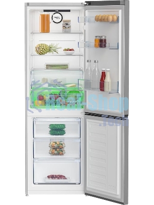 Холодильник Beko B3RCNK362HS серебристый двухкамерный 220/100л морозилка снизу, Total No Frost