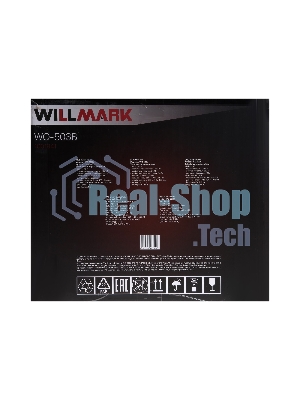 Мини-печь Willmark WO-503B (45 литров, таймер, термостат,230С, 1800Вт, черный)