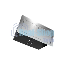 Металлический корпус WRTS-11BOX-S Wize для модульной системы врезного лючка в стол с убирающейся крышкой, серебристый