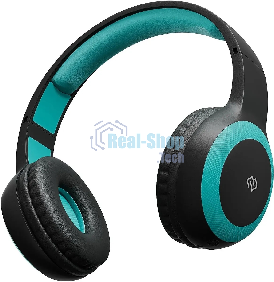 Гарнитура накладные Digma BT-15 черный/голубой беспроводные bluetooth оголовье