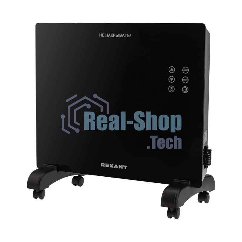 Конвектор Rexant 60-0112, черный, 1000 Вт, 10 м2, электронный термостат, Wi-Fi