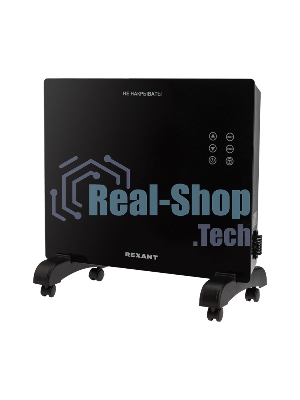 Конвектор Rexant 60-0112, черный, 1000 Вт, 10 м2, электронный термостат, Wi-Fi