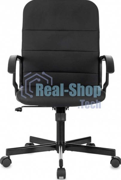 Кресло офисное Бюрократ Triest черный, эко.кожа, крестов. металл черный