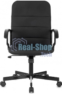 Кресло офисное Бюрократ Triest черный, эко.кожа, крестов. металл черный