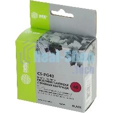 Картридж струйный Cactus CS-PG40 черный (18 мл) для Canon Pixma MP150/MP160/MP170/MP180/MP210/MP220/MP450/MP460/MP470/iP1200/iP1300/iP1600/iP1700/iP1800/iP190