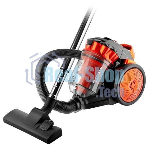 Пылесос BRAYER BR4201 черный/оранжевый, 400/2200 Вт, уборка сухая, пылесборник контейнер 3 л