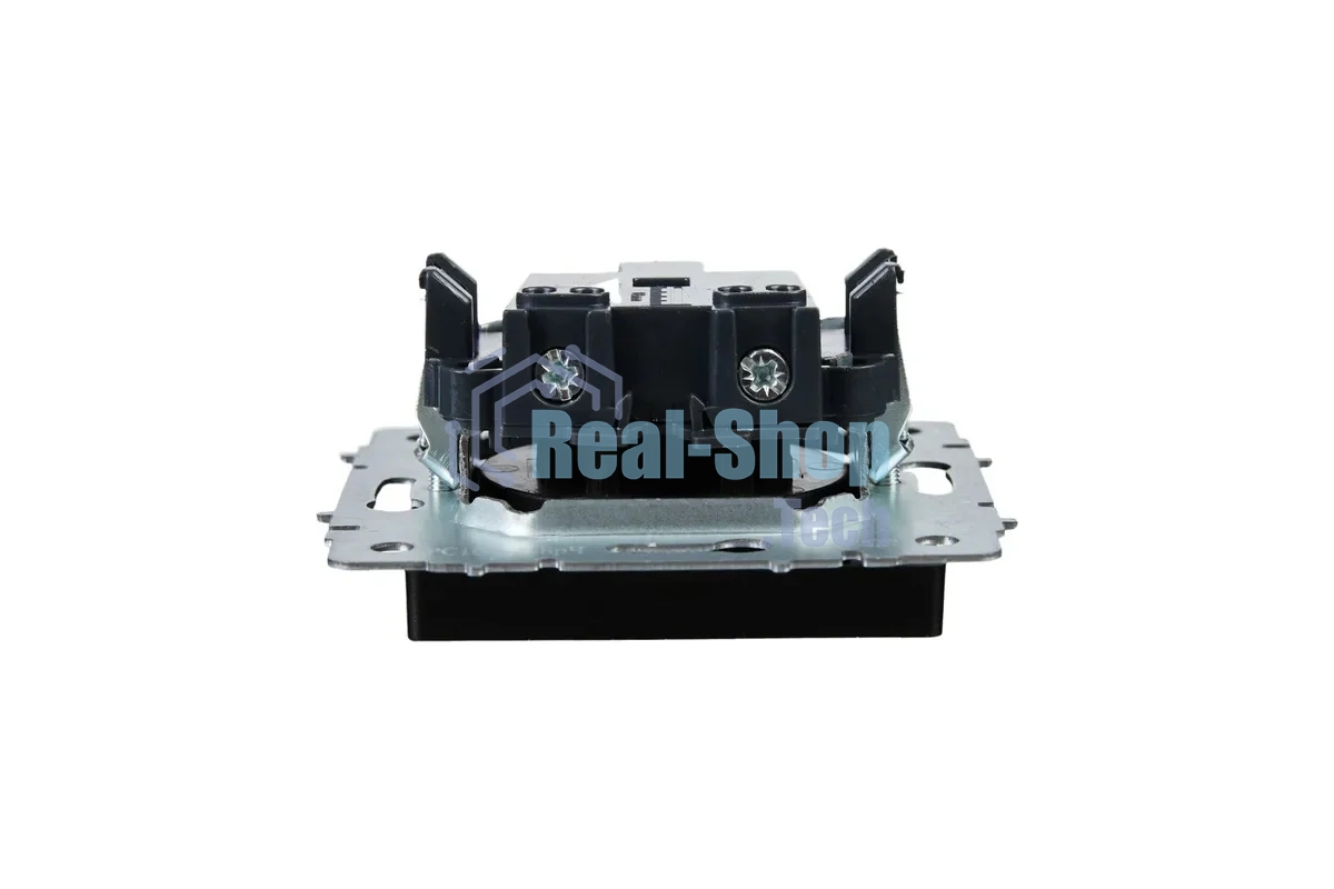Розетка 1-местная IEK BRITE РС10-1-0-БрЧ (BR-R10-10-K02) без заземления, без защитных шторок, 10А, черный