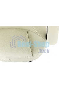 Кресло руководителя Бюрократ CH-868N-BF слоновая кость, эко.кожа, крестов. пластик, подст. для ног