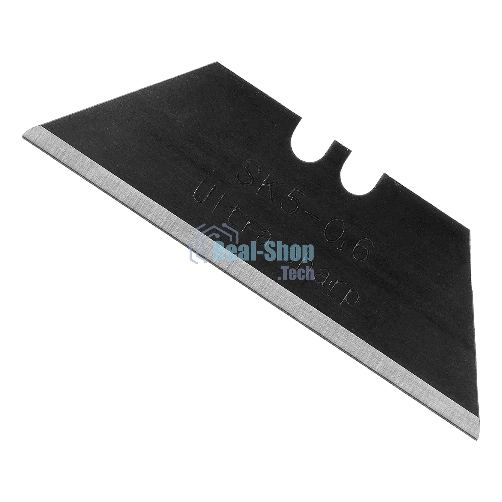 Лезвия Denzel 19 мм, сталь SK5 - 0,6 мм, трапециевидные, 5 шт.