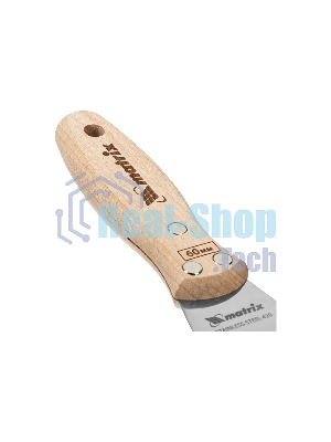 Шпательная лопатка Matrix из нержавеющей стали, 60 мм, буковая рукоятка, EFP