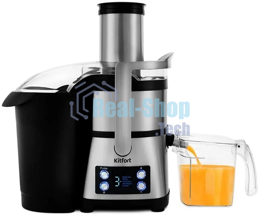 Кухонный комбайн Kitfort KT-1395 800Вт серебристый/черный