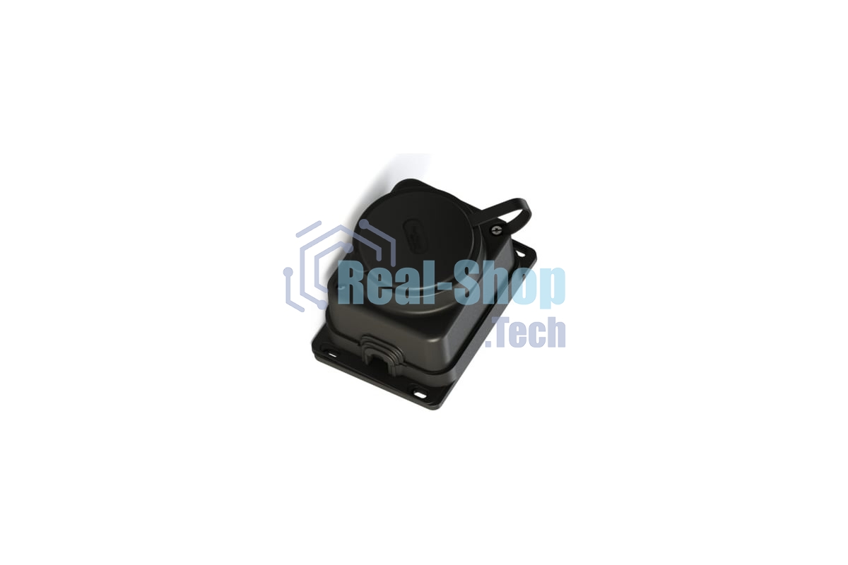 Колодка MultiSet 1х розетка 2К+З 16А/250В IP44 каучуковая черн. SE MST4003BK