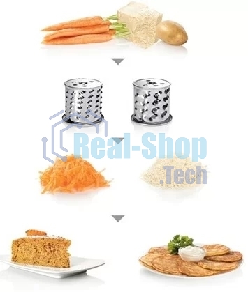 Мясорубка электрическая Bosch MFW68640 черный, 2200 Вт, 4.3 кг/мин, реверс, металлический лоток, насадки - 5