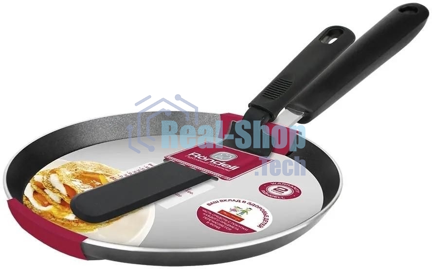 Сковорода блинная Rondell RDA-1407, 26 см, без крышки, черный