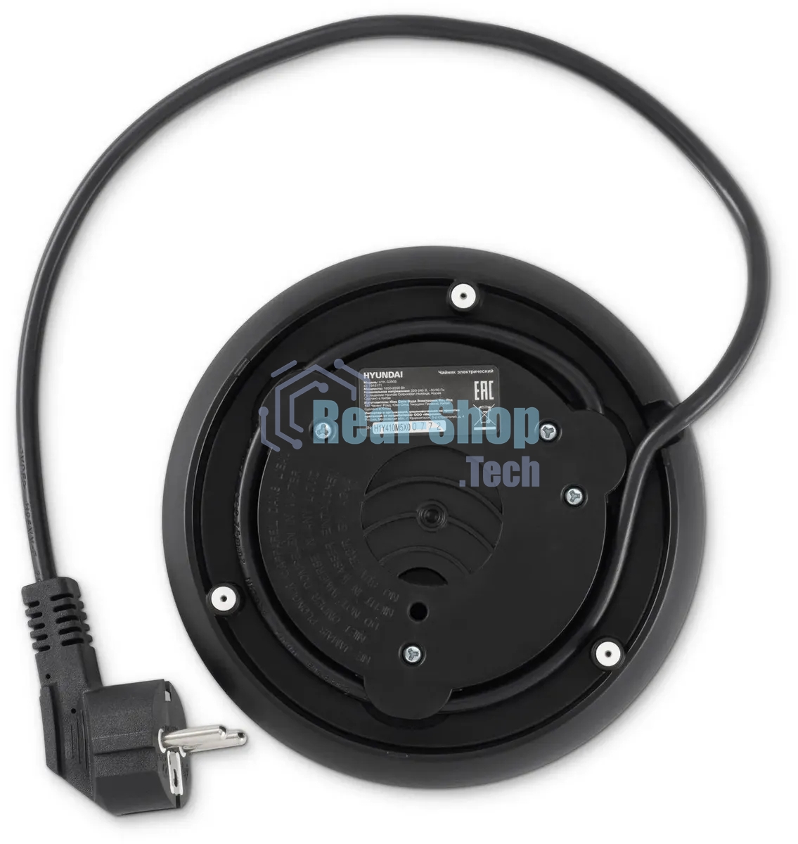 Чайник электрический Hyundai HYK-S3505 1.5 л, 2200 Вт, черный