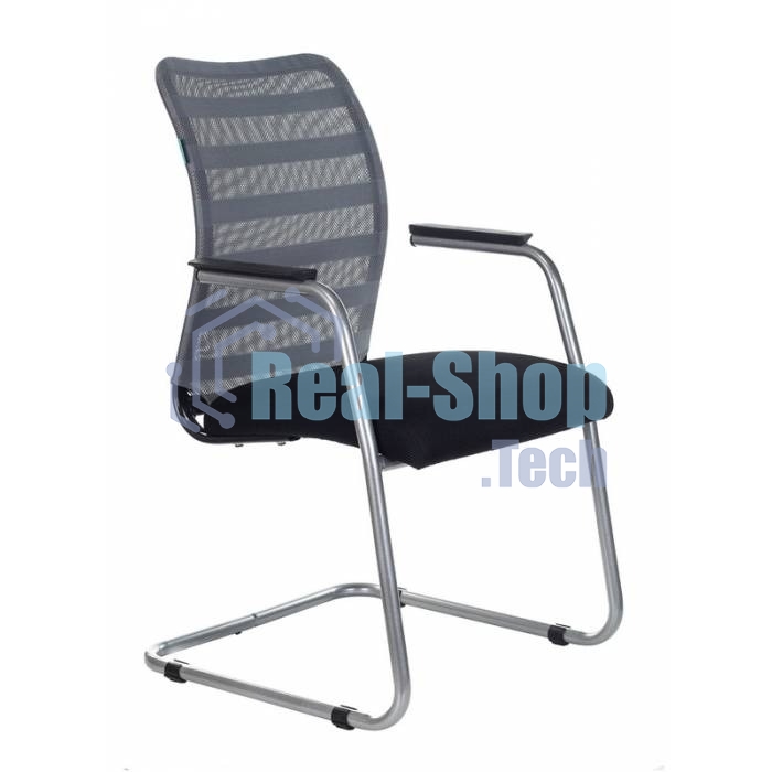 Кресло компьютерное Бюрократ CH-599AV/32G/TW-11 на полозьях, серый TW-32K03, сиденье черный TW-11