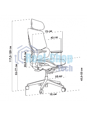 Кресло Cactus CS-CHR-MC01-LGNBK салатовый, сетка, подголовник, подставка для ног