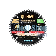 Пильный диск по дереву Denzel ф190 х 30 мм, 48 зубьев, тонкий 733437