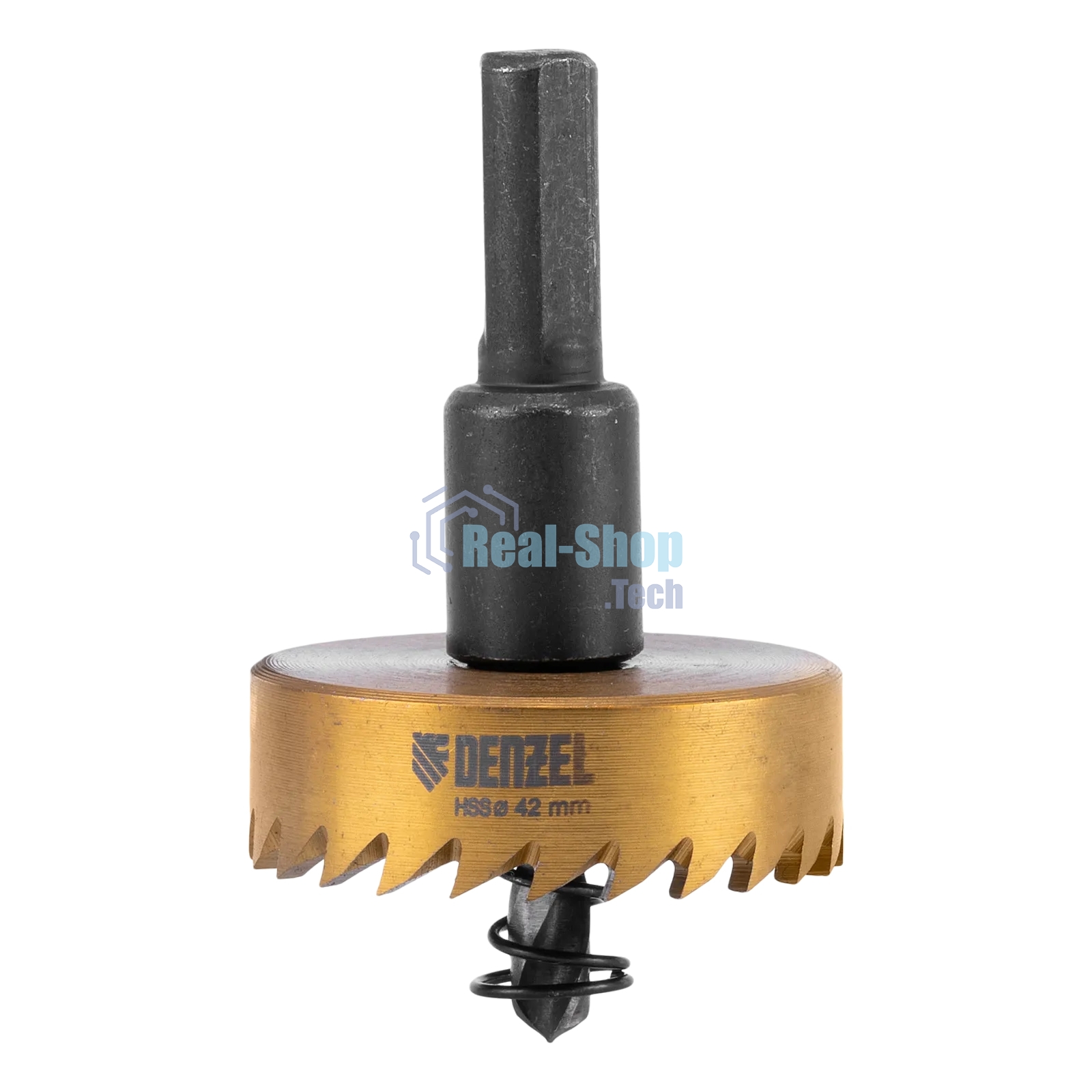 Коронка по металлу Denzel HSS, 42 мм, нитридтитановое покрытие