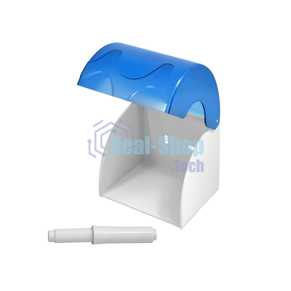 Диспенсер туалетной бумаги, малый Puff 7105, синий, пластиковый, 14,5х15,5х14,4 см