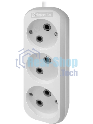 Удлинитель Defender (99276) B230 - 3 роз х 2 м, белый