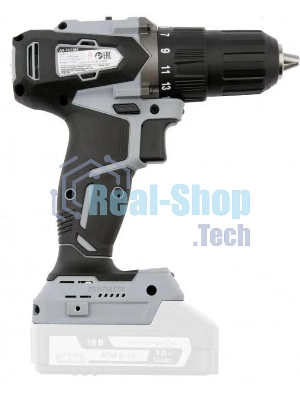 Дрель-шуруповерт аккумуляторная ИНТЕРСКОЛ ДА-13/18ВК, Аккумуляторный, 18В, Без АКБ и ЗУ, Кейс