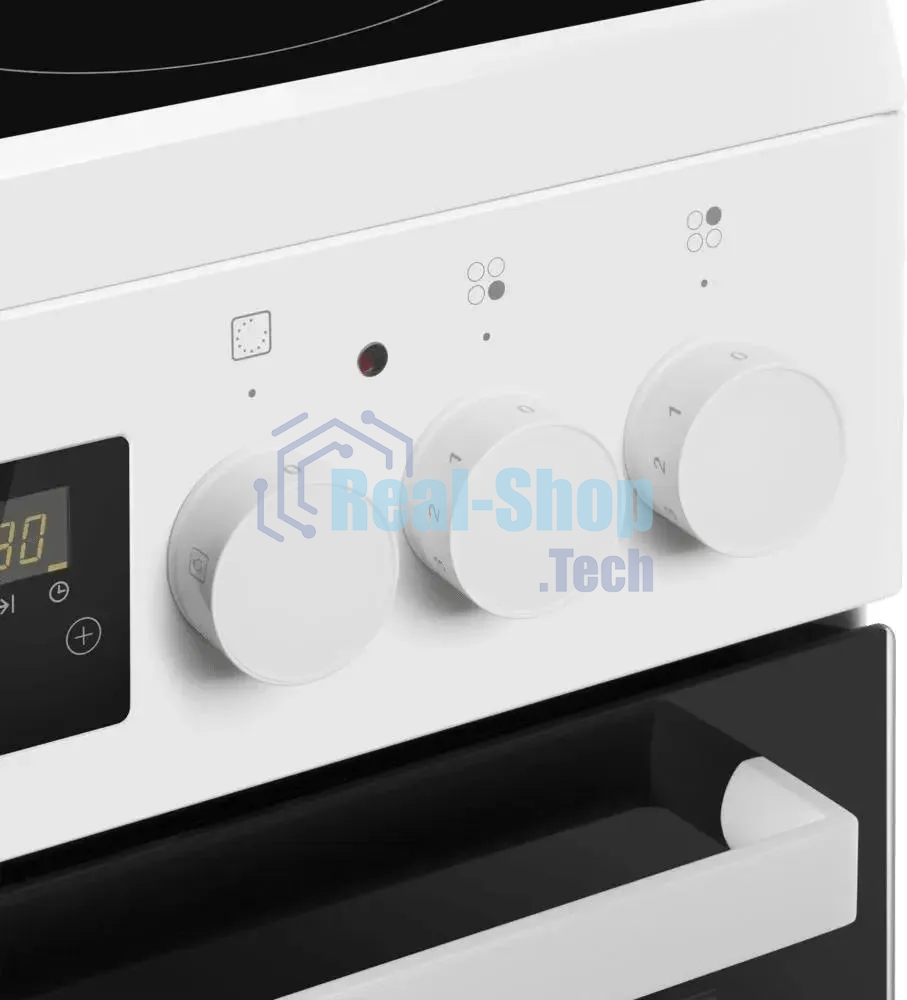 Плита электрическая Maunfeld MEC57CW08TD белый, конфорок 4 шт, духовка 59 л, 50 см x 85 см x 60 см