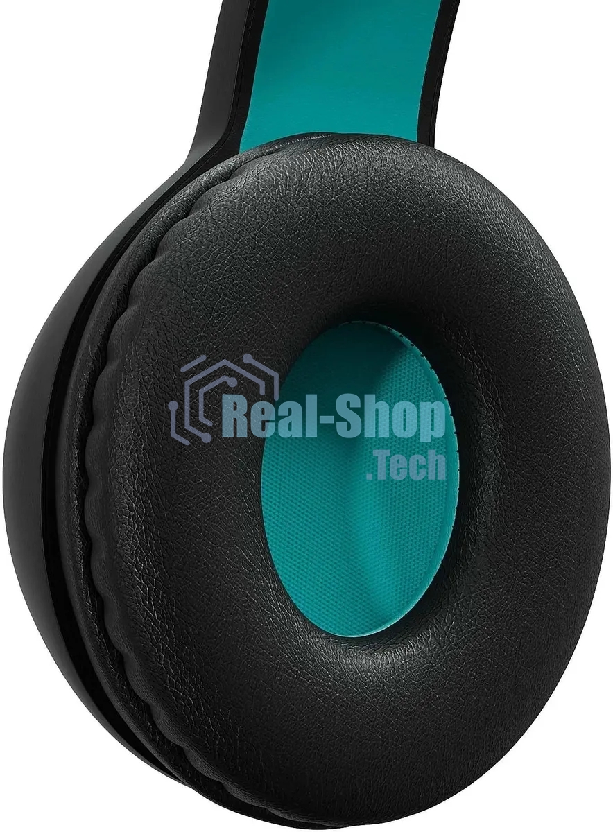 Гарнитура накладные Digma BT-15 черный/голубой беспроводные bluetooth оголовье