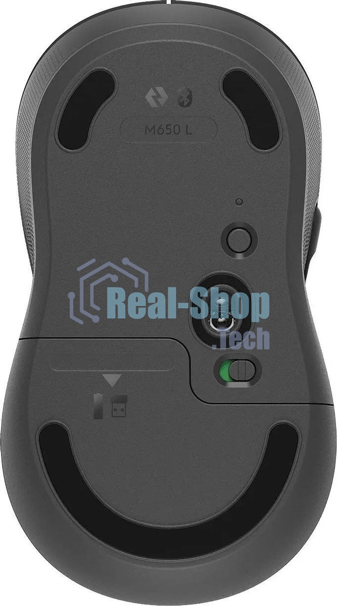 Мышь беспроводная Logitech Signature M650 L графитовый, 4000 dpi, радиоканал, Bluetooth, USB, кнопки - 5