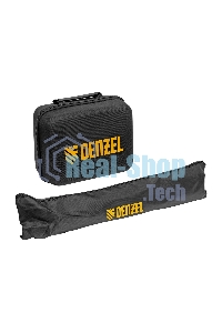 Лазерный уровень мультипризменный Denzel DLV-360-3T, 30 м, зеленый луч, Li-Ion 2,4 Aч, штатив