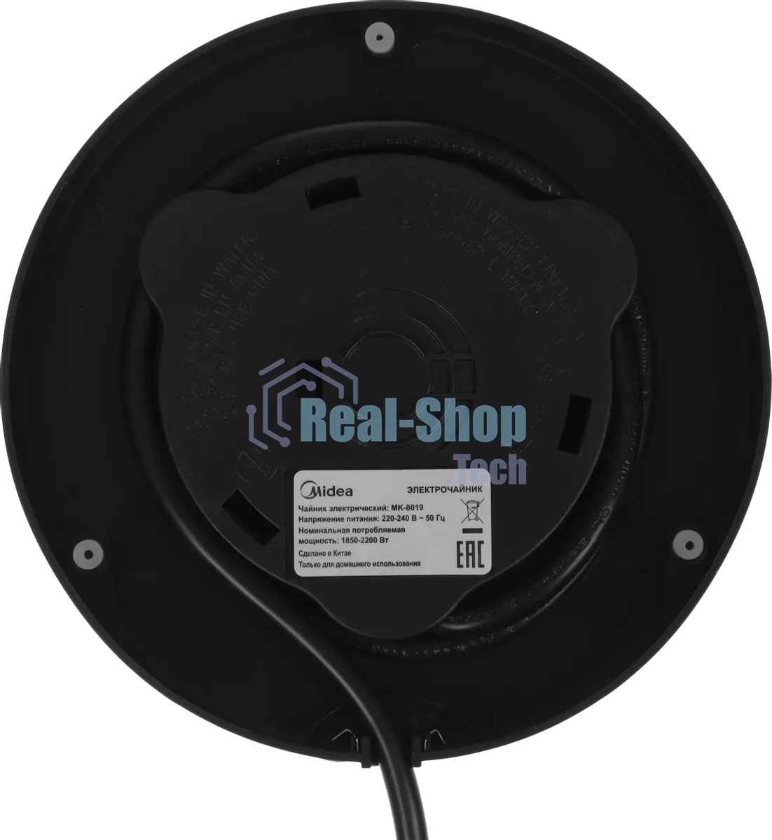 Чайник электрический Midea MK-8019, мощность 2200 Вт, объем 1.7 л, цифровой дисплей, регулировка температуры нагрева, 6 режимов нагрева, поддержание температуры, подсветка