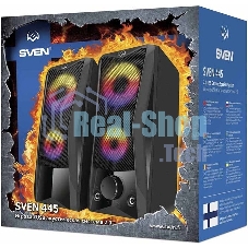 Акустическая система SVEN 445, черный, USB, 2.0,2x3 Вт(RMS), подсветка