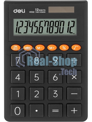 Калькулятор карманный Deli EM130D-GREY темно-серый 12-разр.